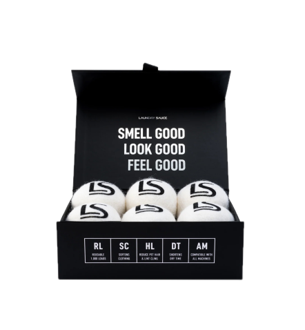 Wool Dryer Balls 6 Pack Laundry Sauce