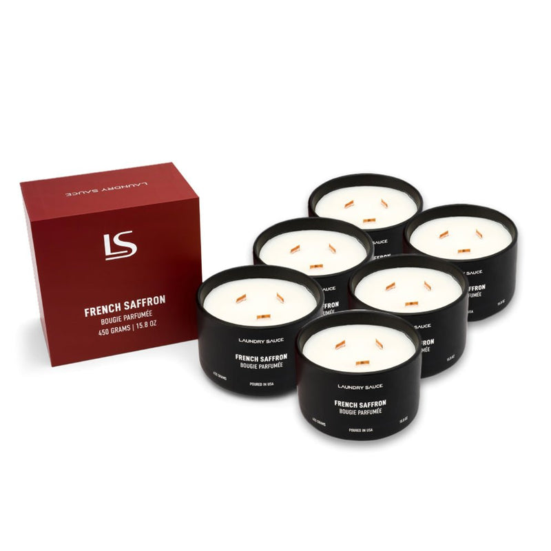 Laundry Sauce - Luxury 3 - Wick Candle, 6 Pack - French Saffron - 5